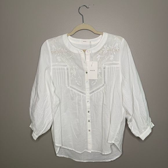 MAYE 100% Cotton Mariposa Shirt NWT Size Medium - Picture 3 of 9